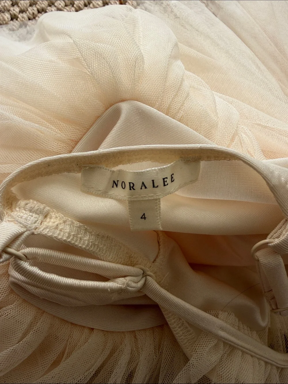 Ivory Tulle Ballet Costume with Crystal Applique